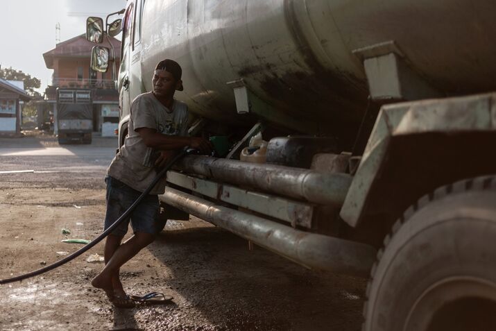 Fuel Stations in Indonesia Ahead of Eid Holidays