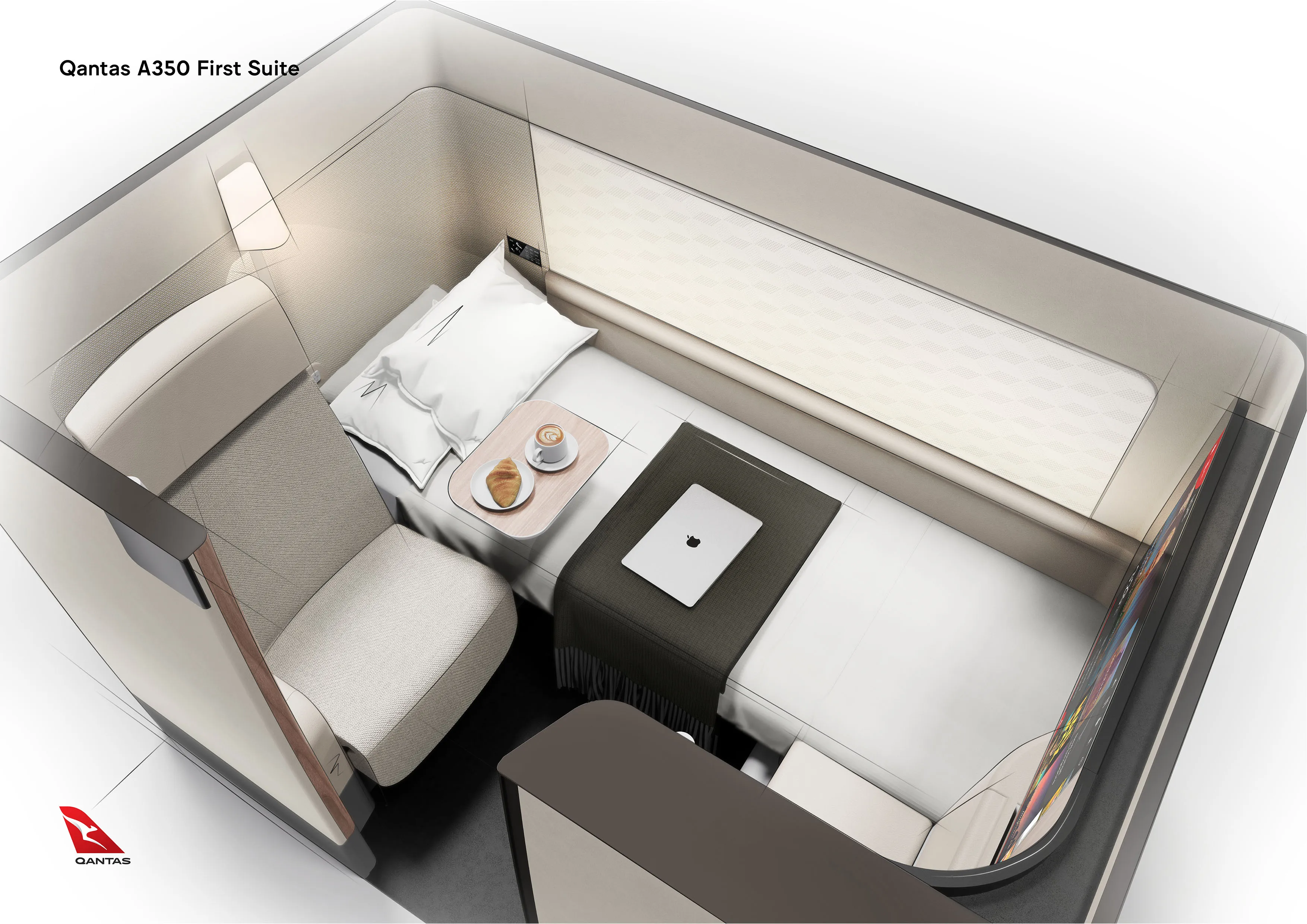 カンタス Qantas 国際線 機内 ブランケット 搭乗記】カンタス航空