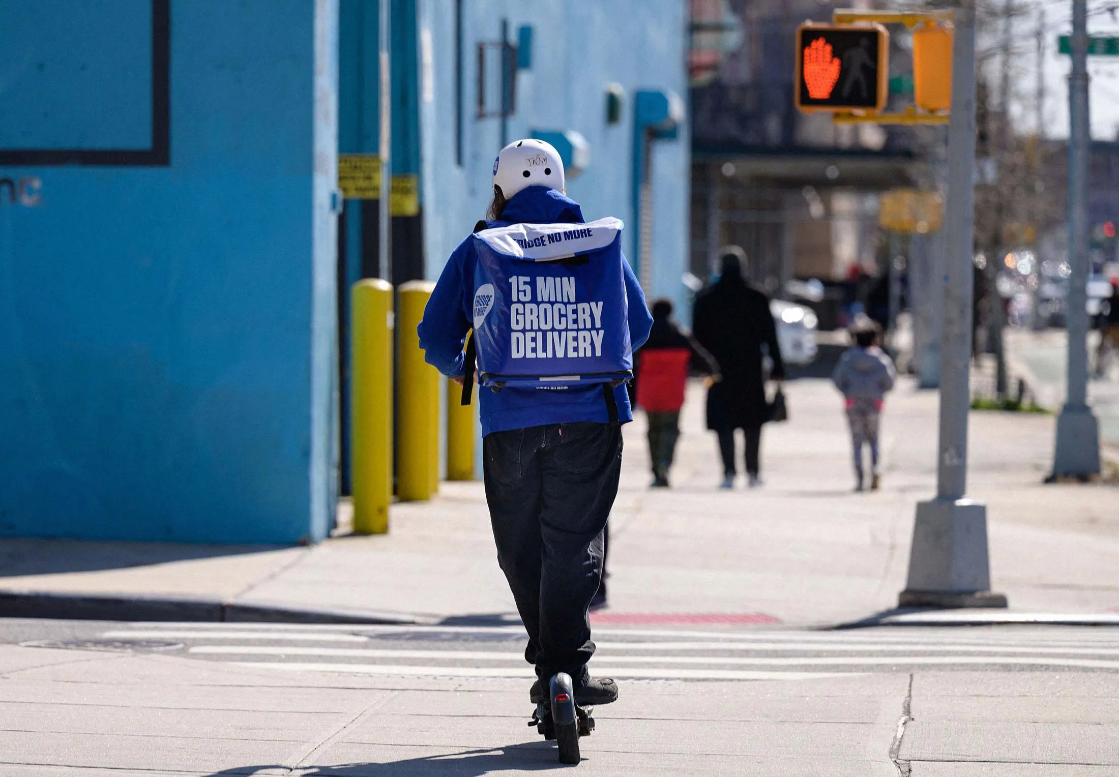 Racing to make a Fridge No More delivery in Brooklyn, N.Y., in March 2021.
