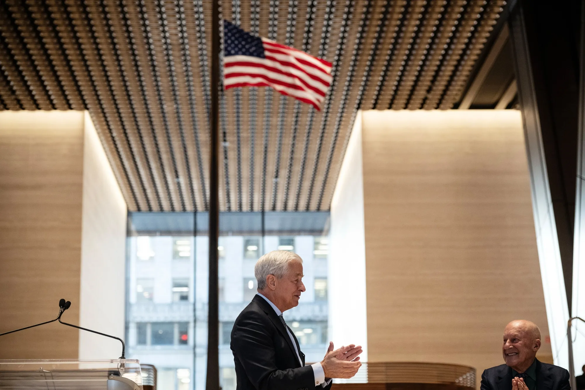 CEO Jamie Dimon at an October ceremony for JPMorgan Chase’s new global headquarters in New York.