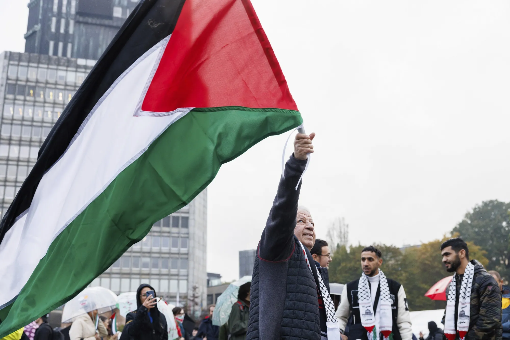 A pro Palestine protest in&nbsp;Ljubljana.