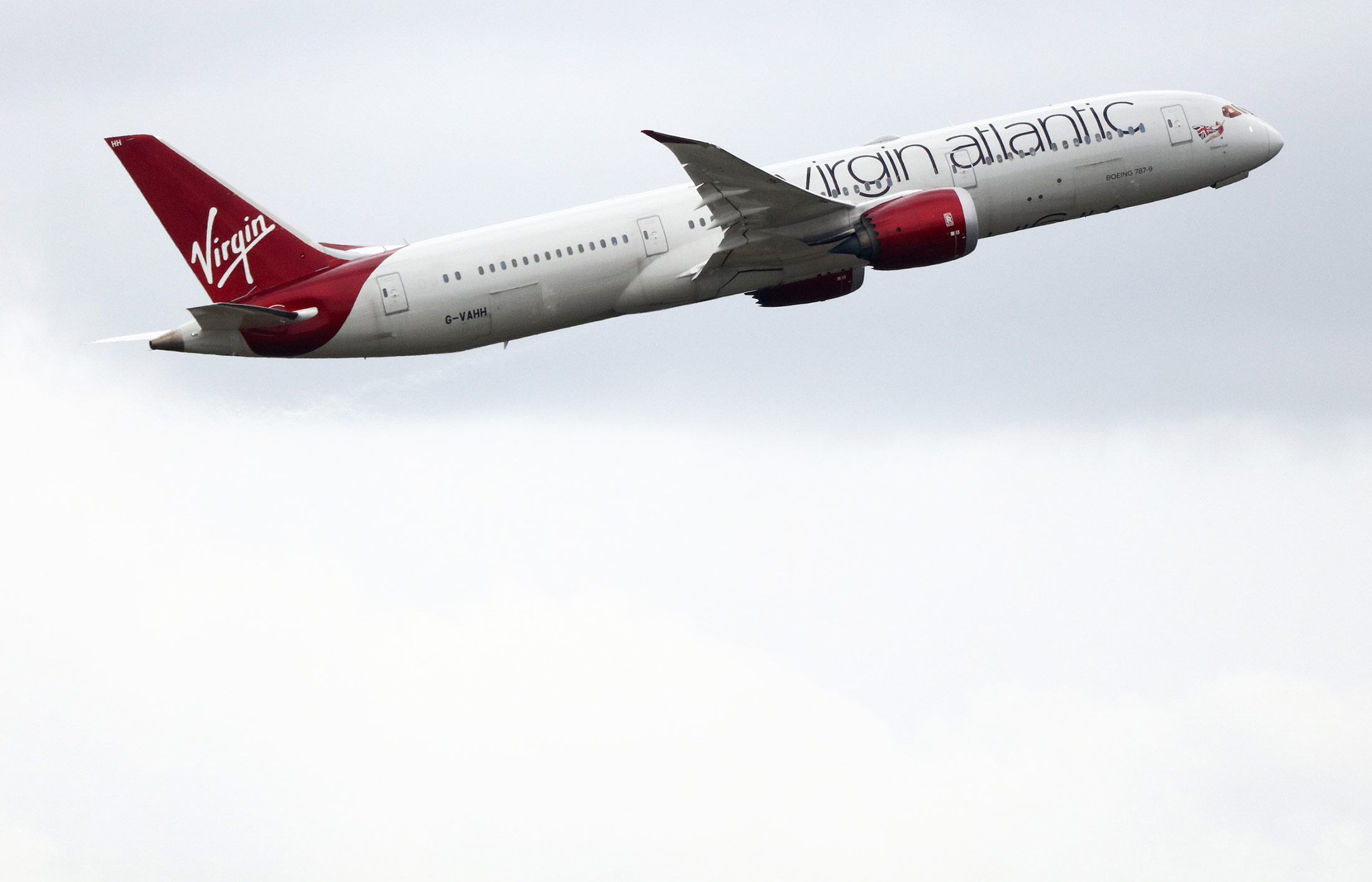 A Boeing Co. 787 Dreamliner passenger aircraft, operated by Virgin Atlantic Airways Ltd., takes off from Heathrow.
