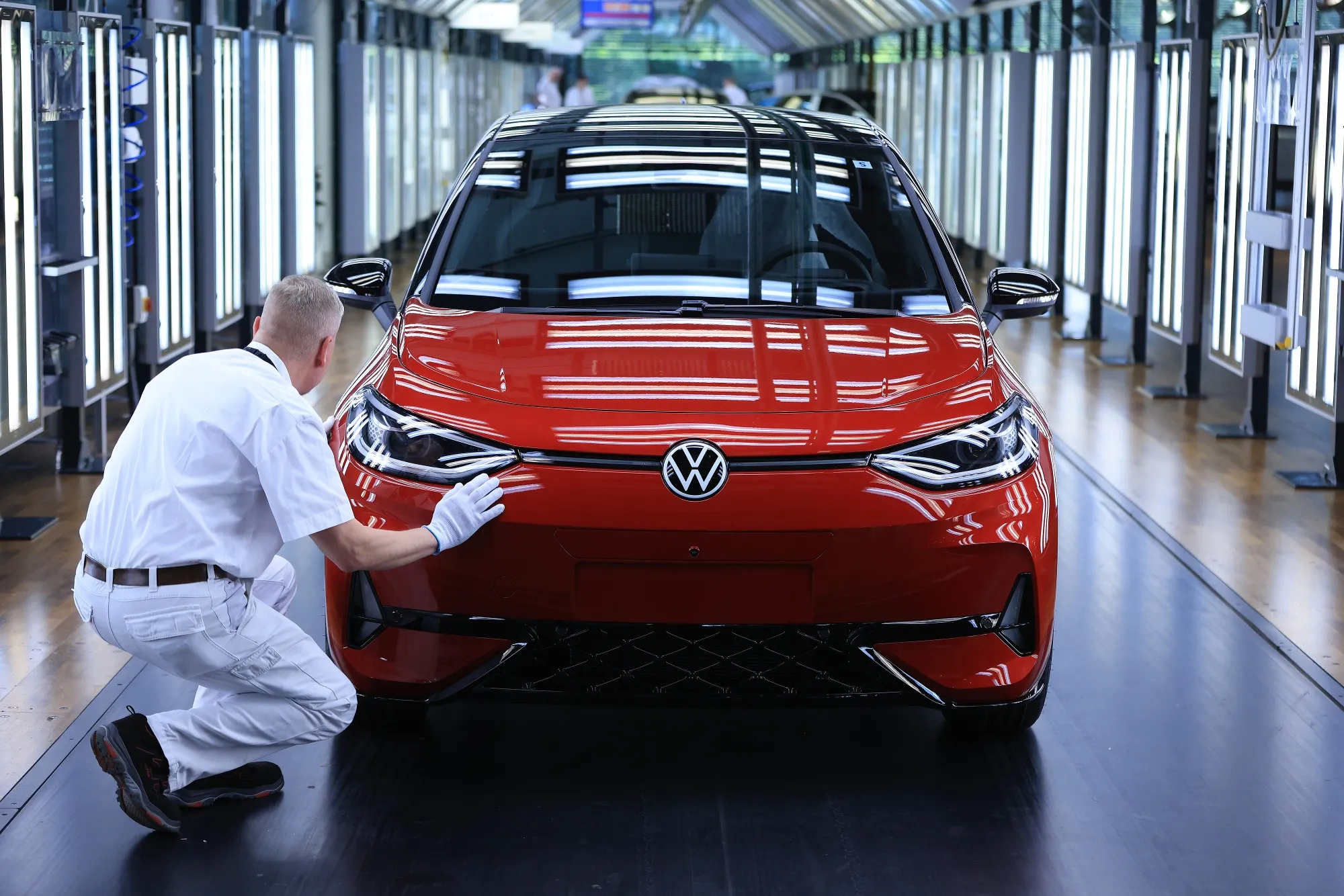 The Volkswagen AG factory in Dresden, Germany.
