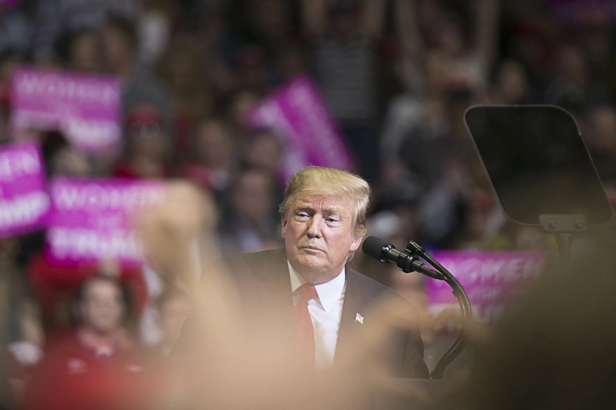 U.S. President Donald Trump at a rally in Grand Rapids, Michigan on March 28.