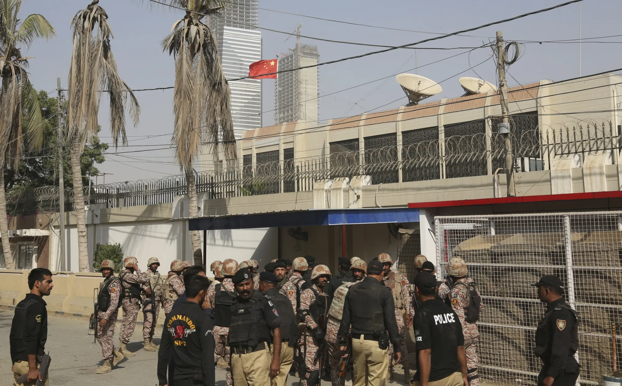 The Chinese Consulate in Karachi on Nov. 23.