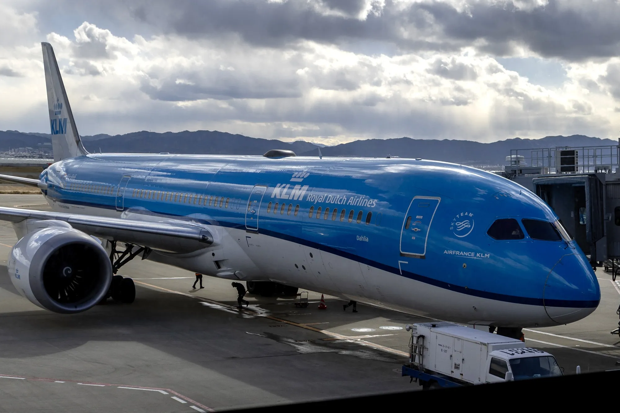 A KLM passenger jet.