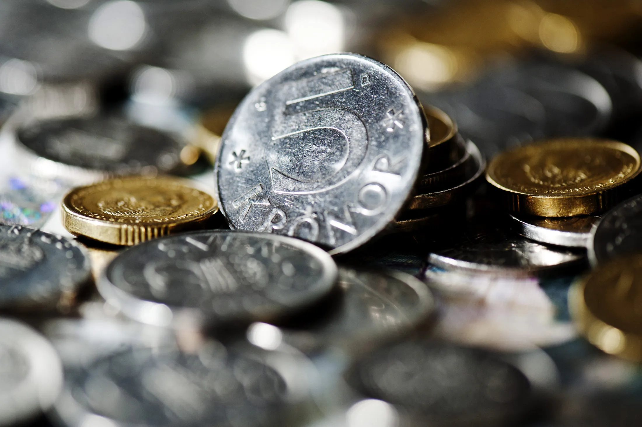 Swedish Krona coins.
