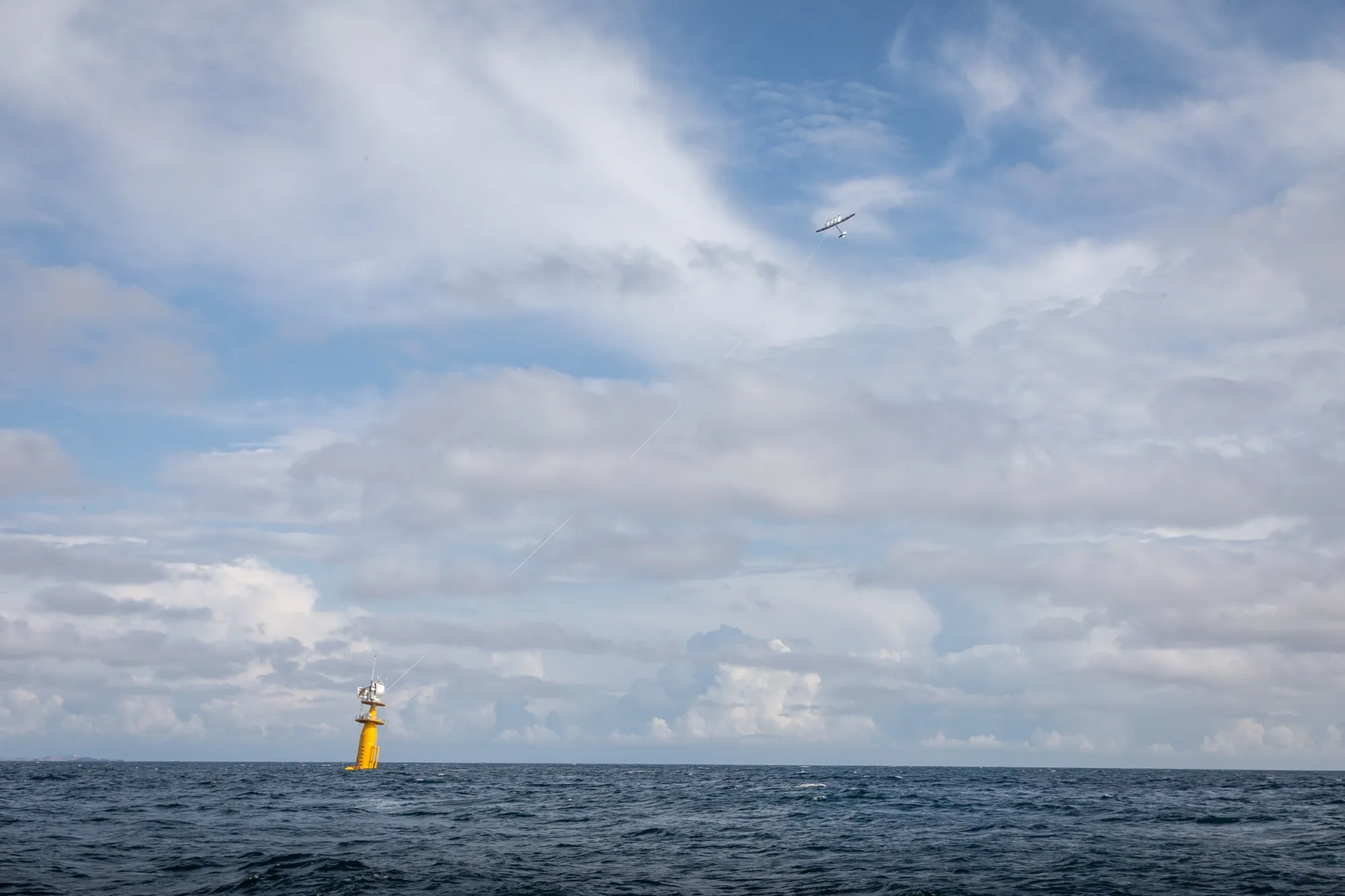 Shell’s kite wind project deployed in the North Sea.