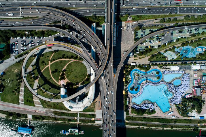 Aerial Views of Seoul as Summer Temperatures Sizzle the City