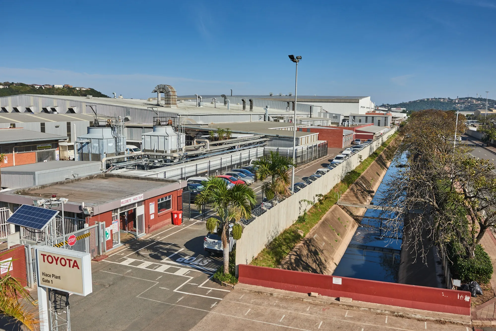 The Toyota plant after resuming production following flooding, in Durban, South Africa, in 2022.