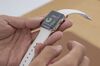 A customer views an Apple Inc. watch series 3 device during the sales launch of the Apple Inc.