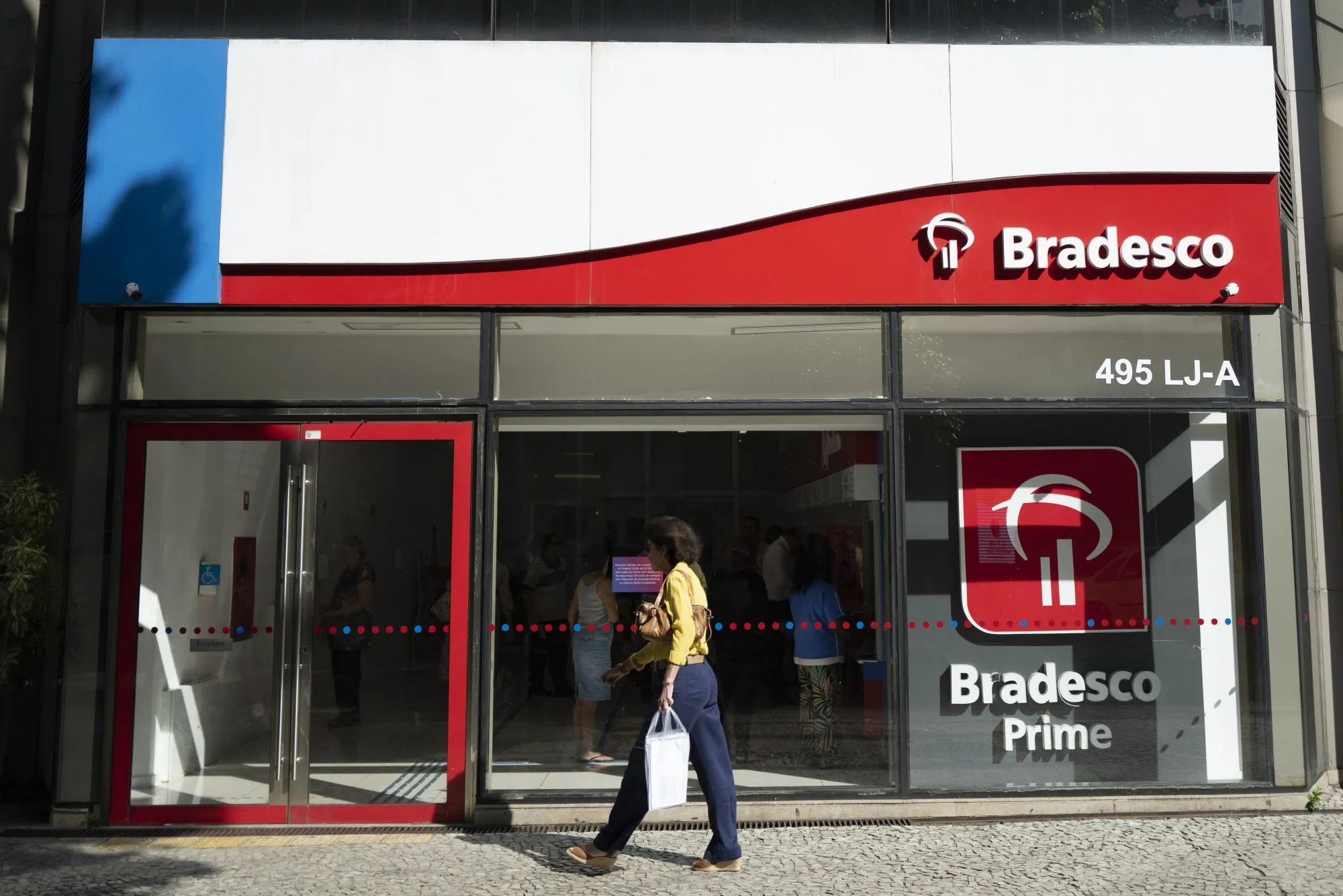 Uma agência do Banco Bradesco no Rio de Janeiro, em maio de 2023