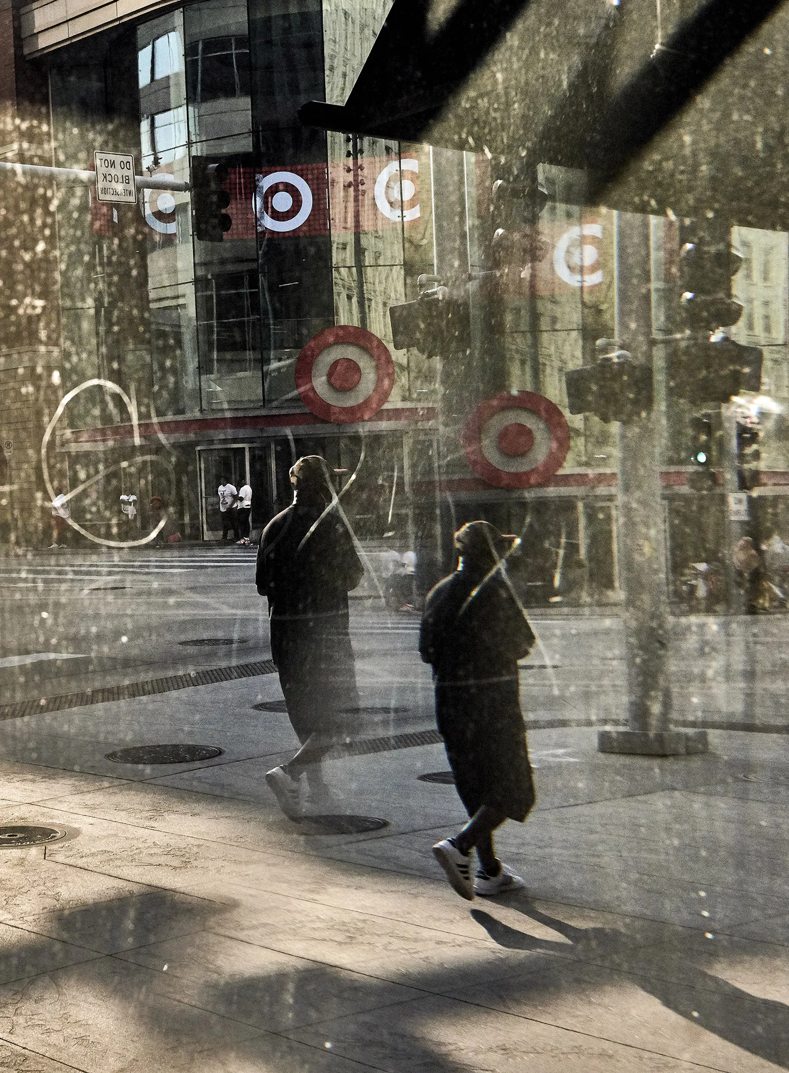 A pedestrian passes by the Target store on Minneapolis’s Nicollet Mall.