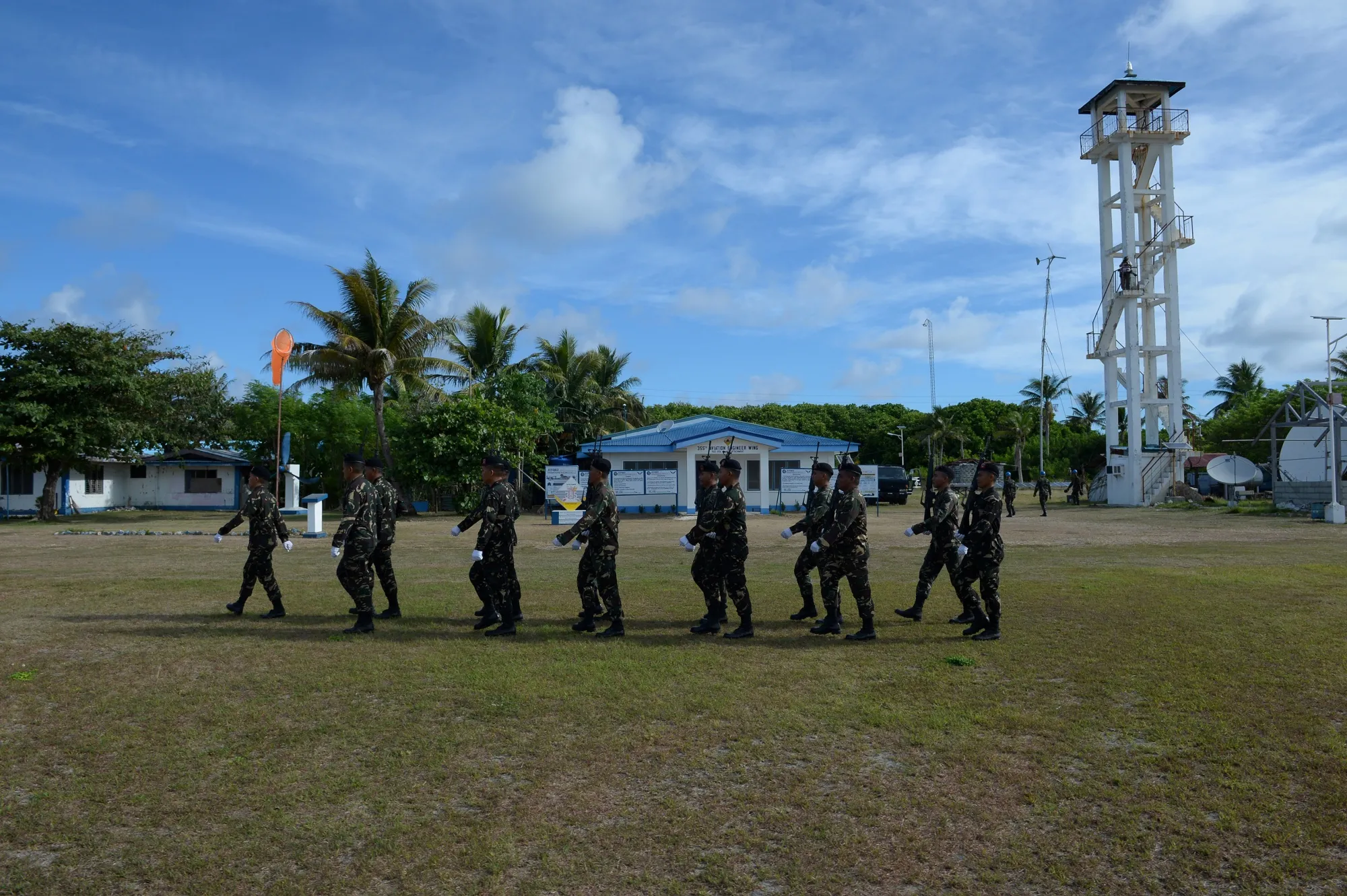 Philippine soldiers on Thitu island on April 21, 2017.