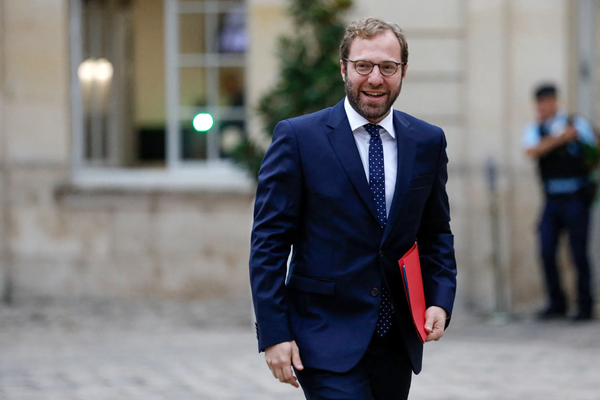 Antoine Armand arrives for a Cabinet meeting in Paris on Sept. 23.