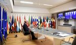 Charles Michel and other EU leaders hold a videoconference call on Belarus, on Aug. 19.
