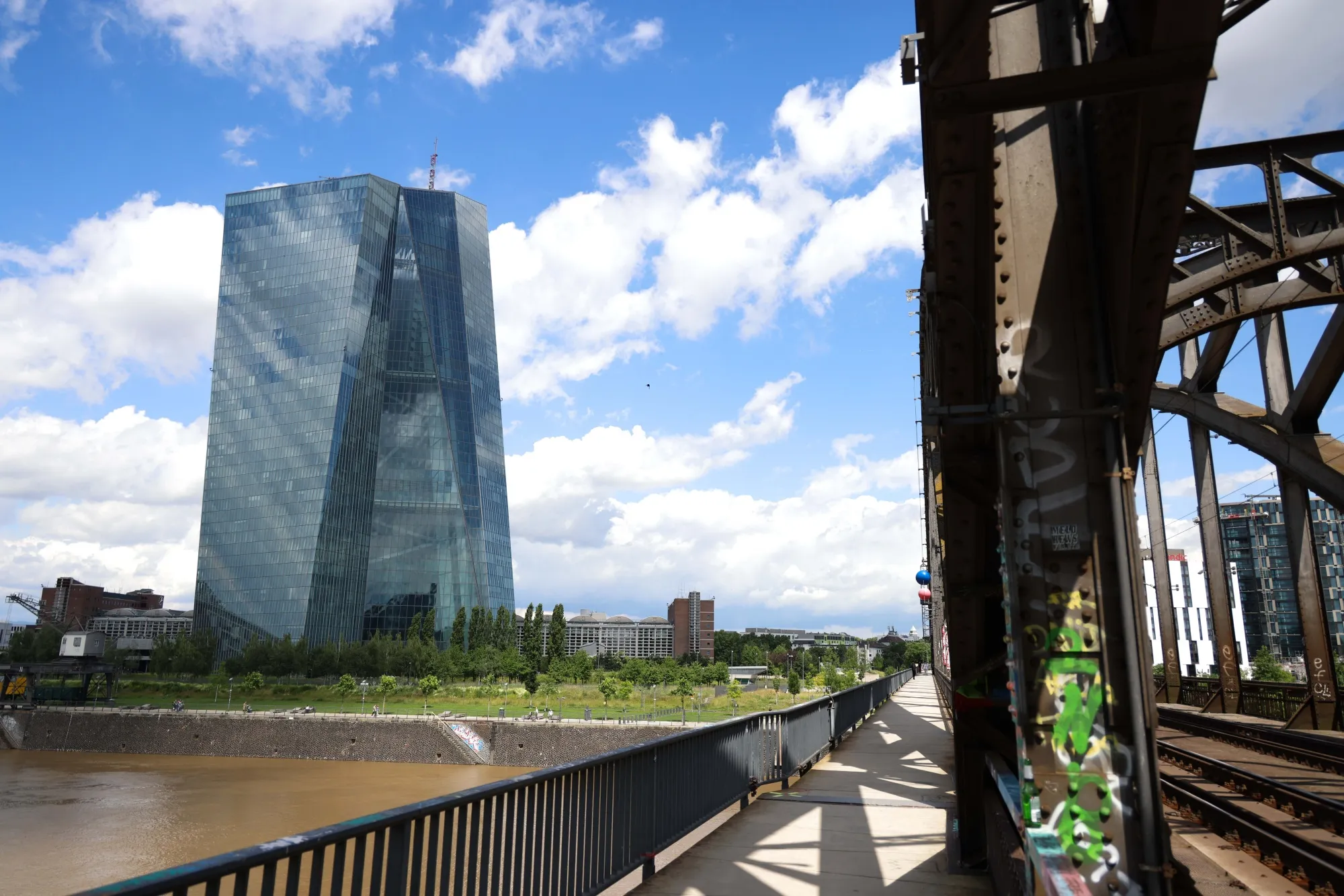 The headquarters of the European Central Bank&nbsp;in Frankfurt, Germany.