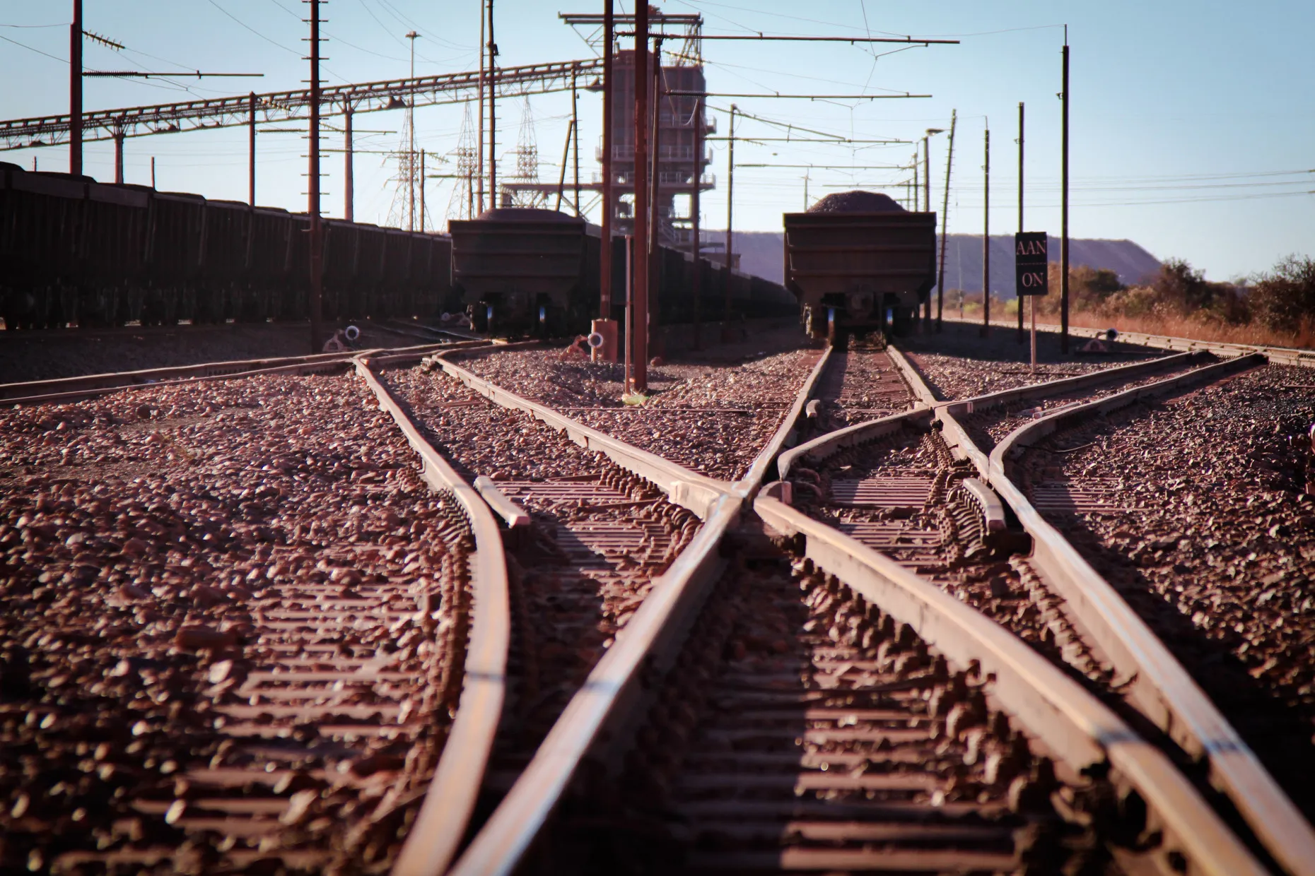 Freight trucks in Shishen, South Africa.
