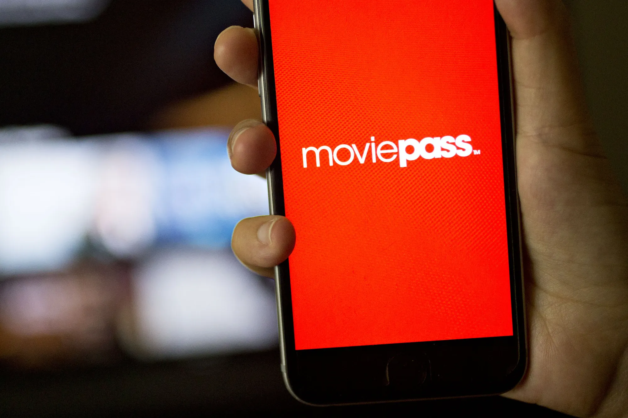 MoviePass app&nbsp;displayed on an Apple Inc. iPhone&nbsp;on Friday, Aug. 17, 2018.&nbsp;