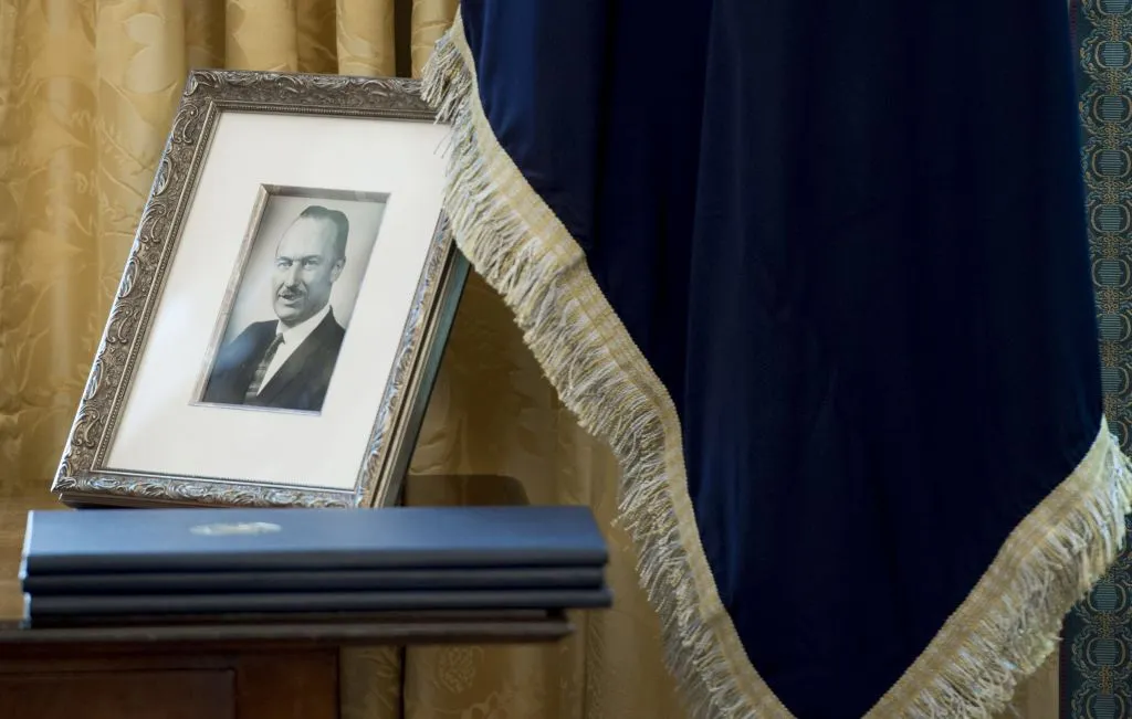 Fred Trump’s photo in the White House.