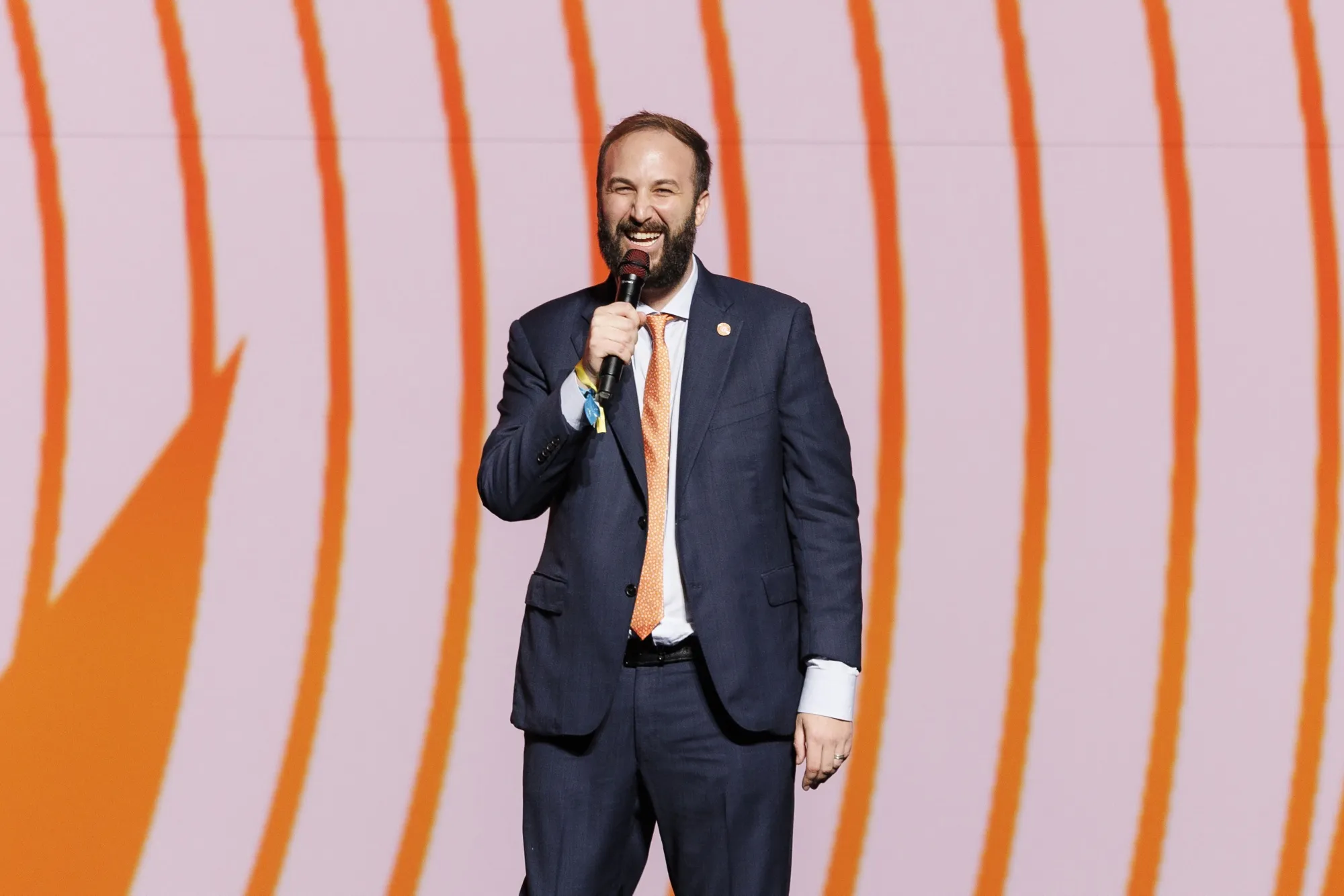 David Bailey speaks at the Bitcoin 2024 conference in Nashville, Tennessee, in July 2024
