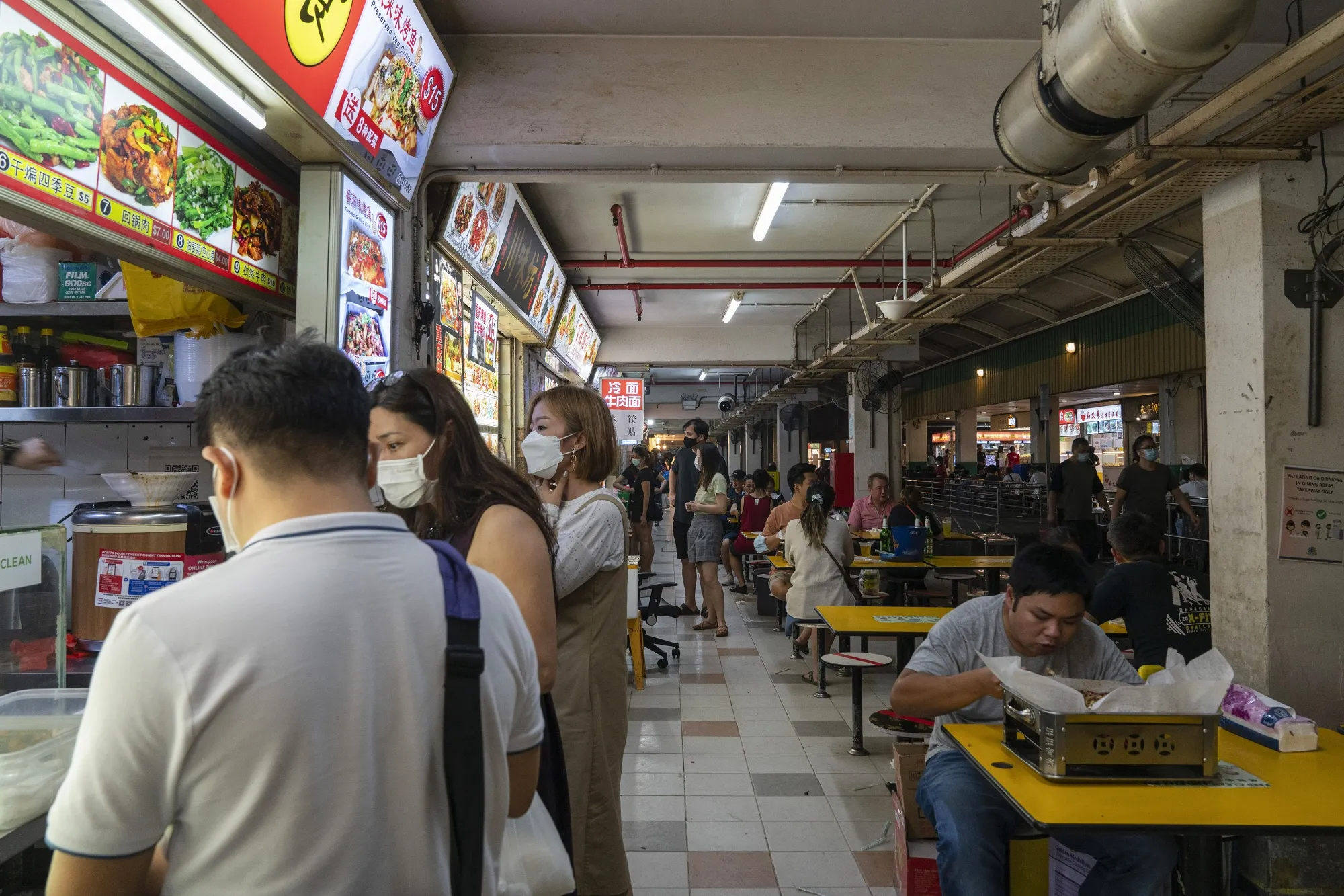 A restaurant center in the Chinatown area of Singapore, in&nbsp;June.&nbsp;