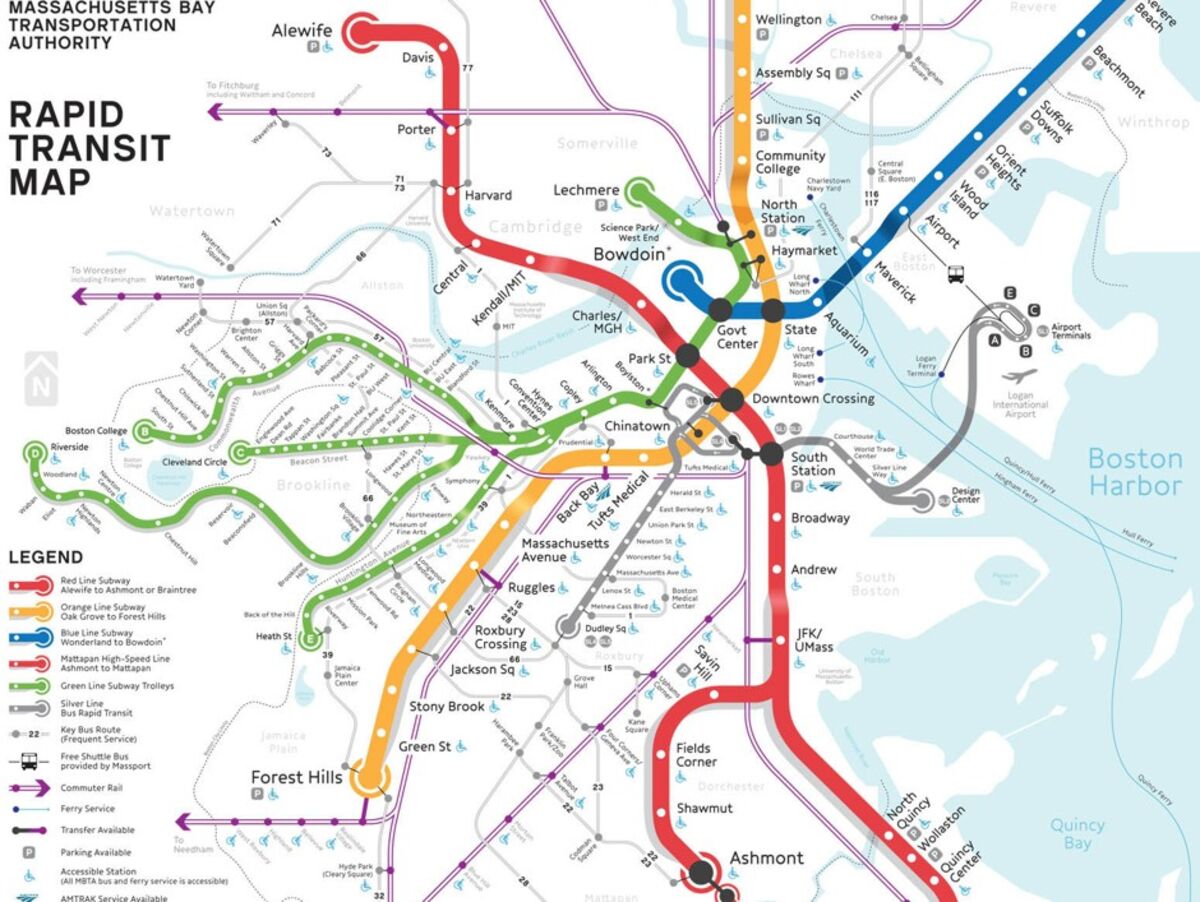 Boston Subway Map With Streets Map Battle Of The Day: Pick Boston's Best Subway Map Redesign - Bloomberg