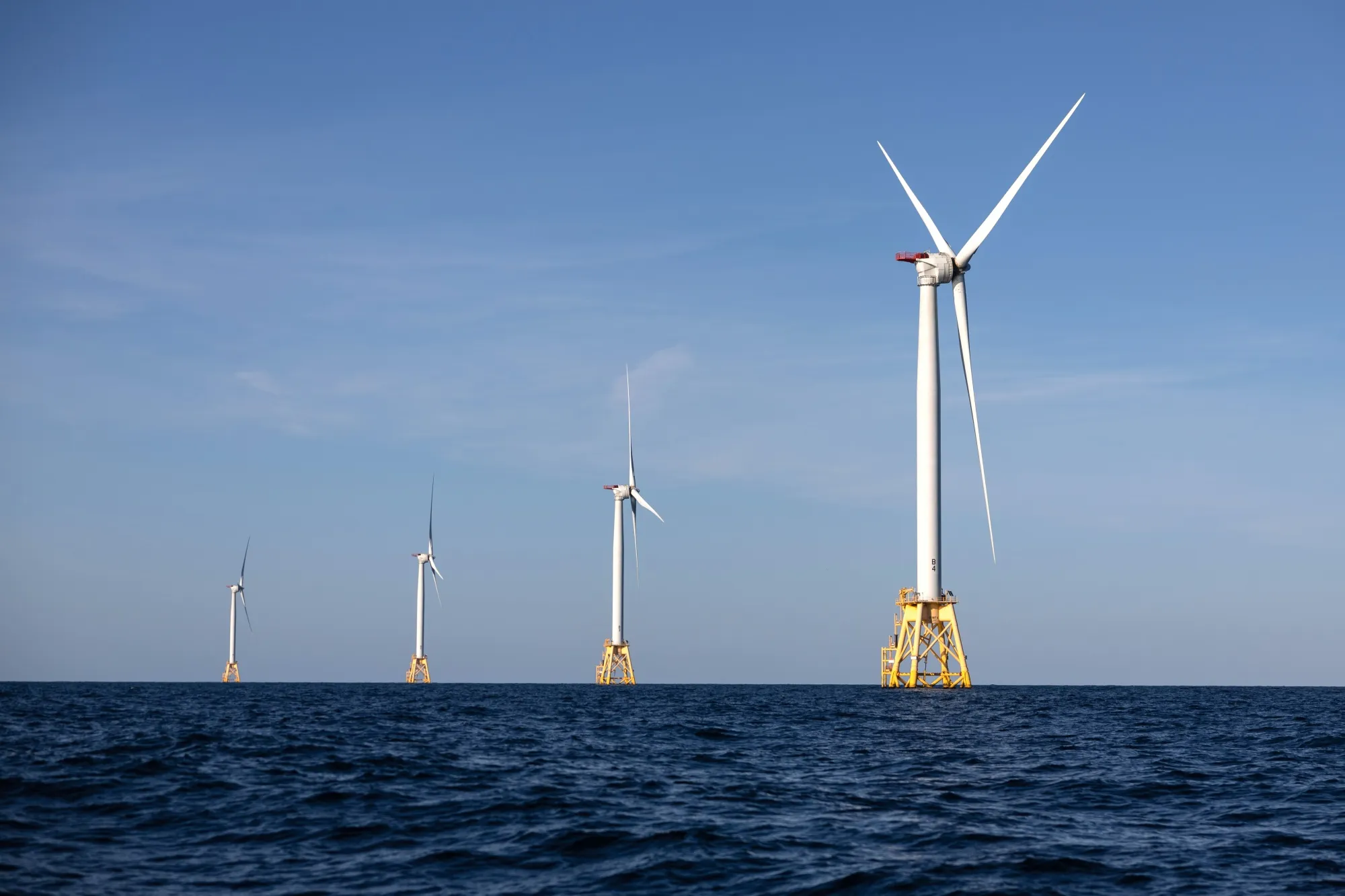 A wind farm near Block Island, Rhode Island.