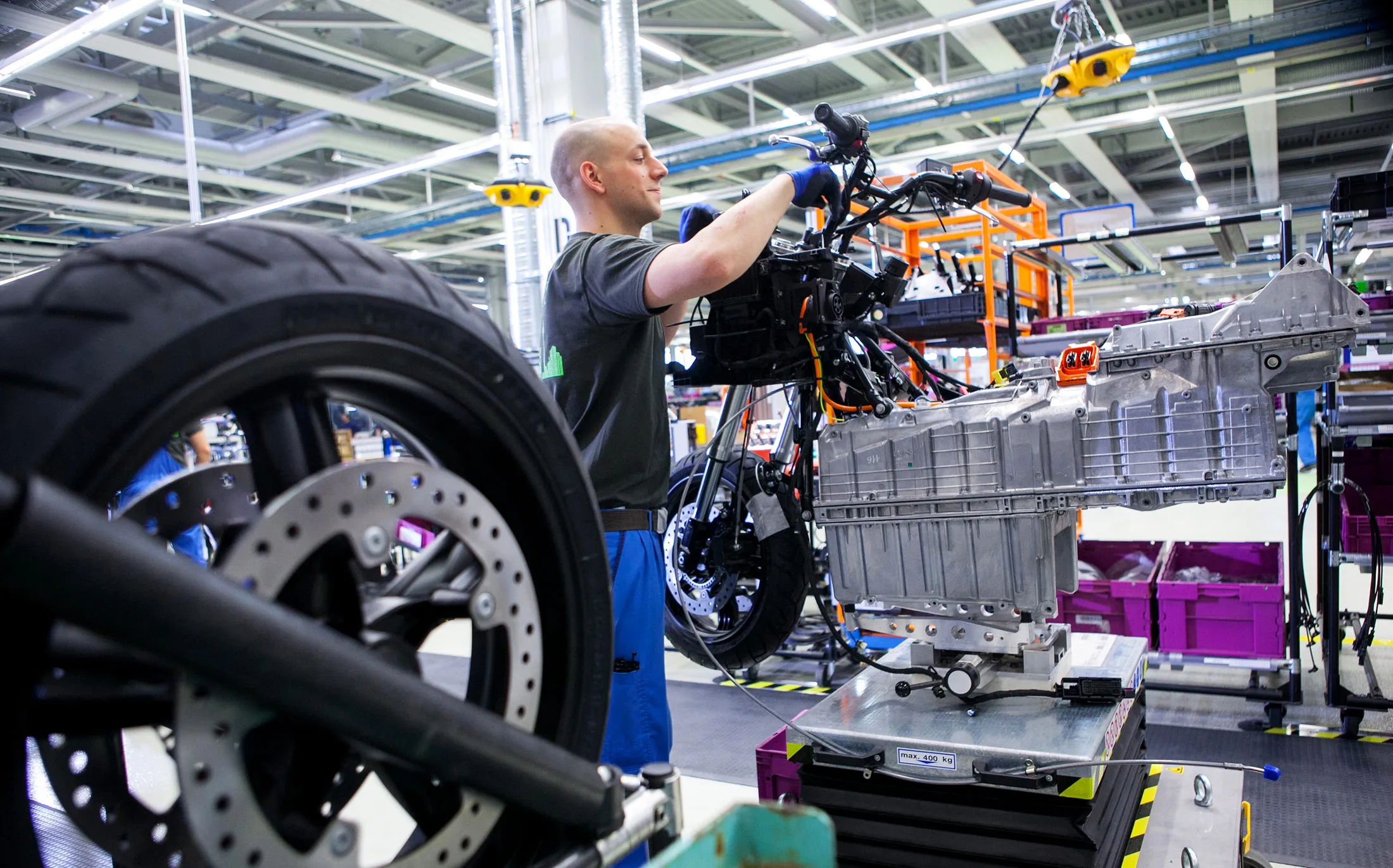 The BMW Motorrad factory in Berlin.
