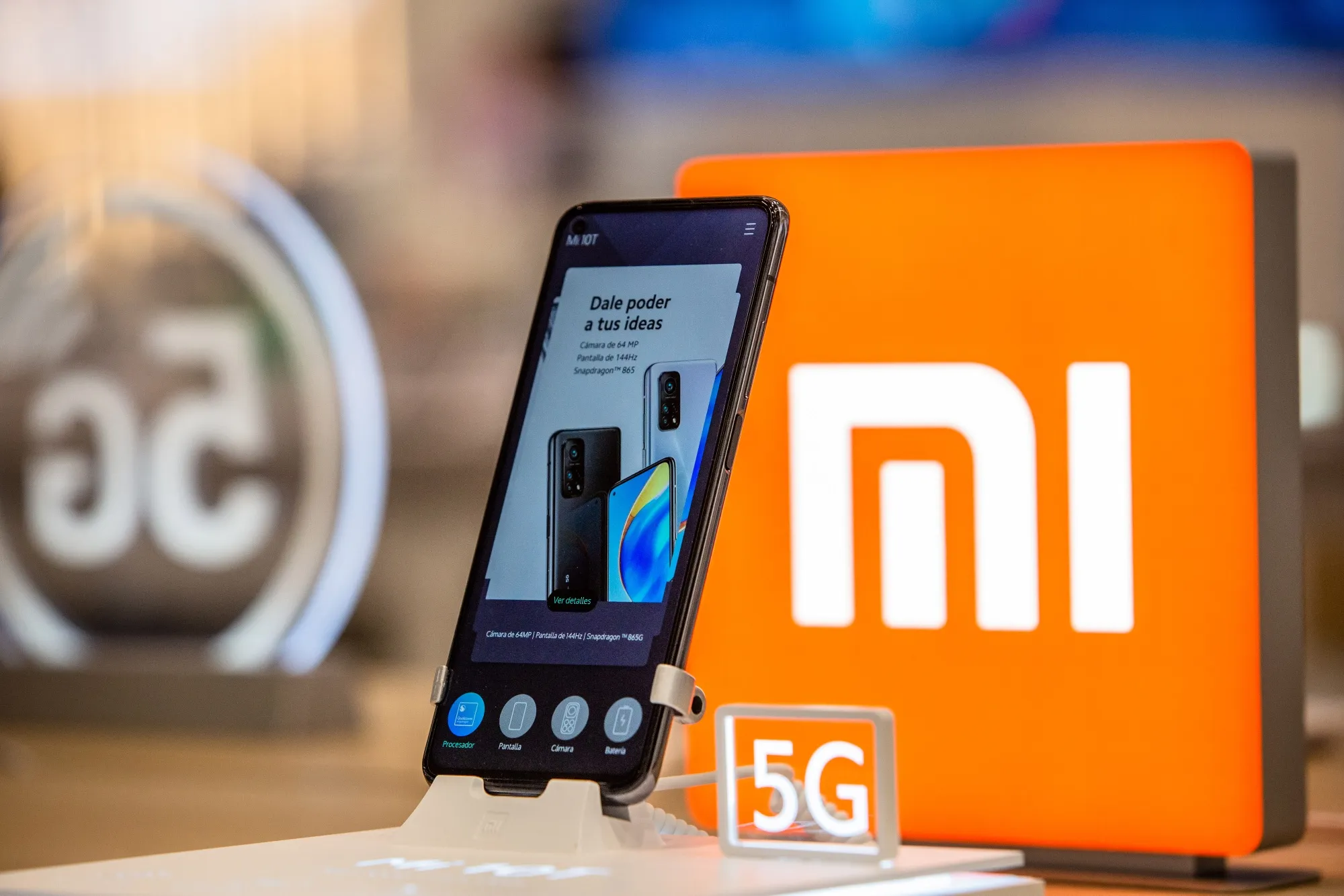 A Xiaomi smartphone at a store in Barcelona. Overseas expansion was the biggest driver of Xiaomi’s growth.