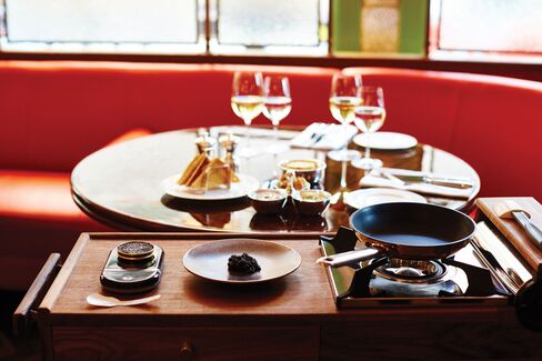 The caviar trolley.