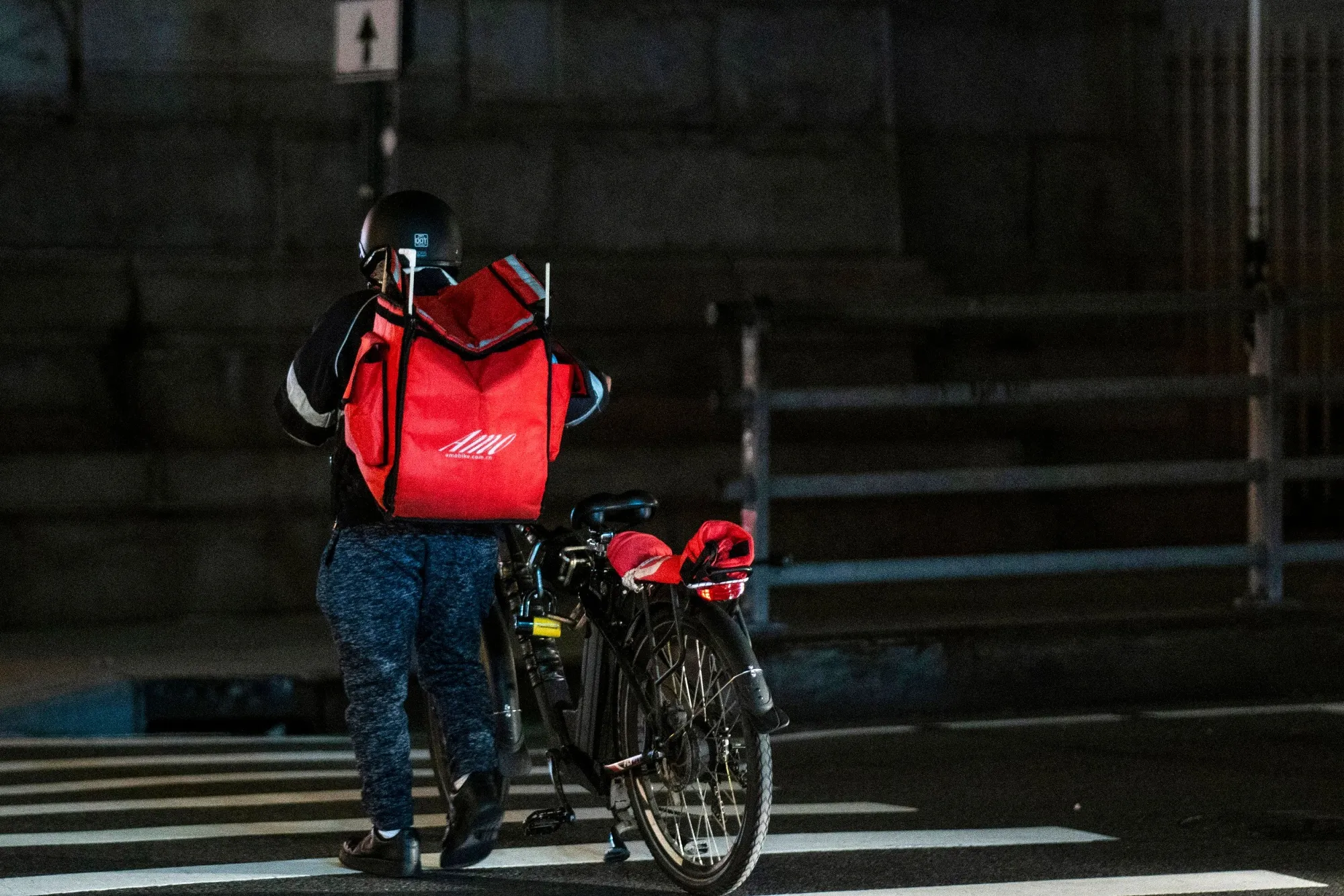 A delivery worker in New York.&nbsp;