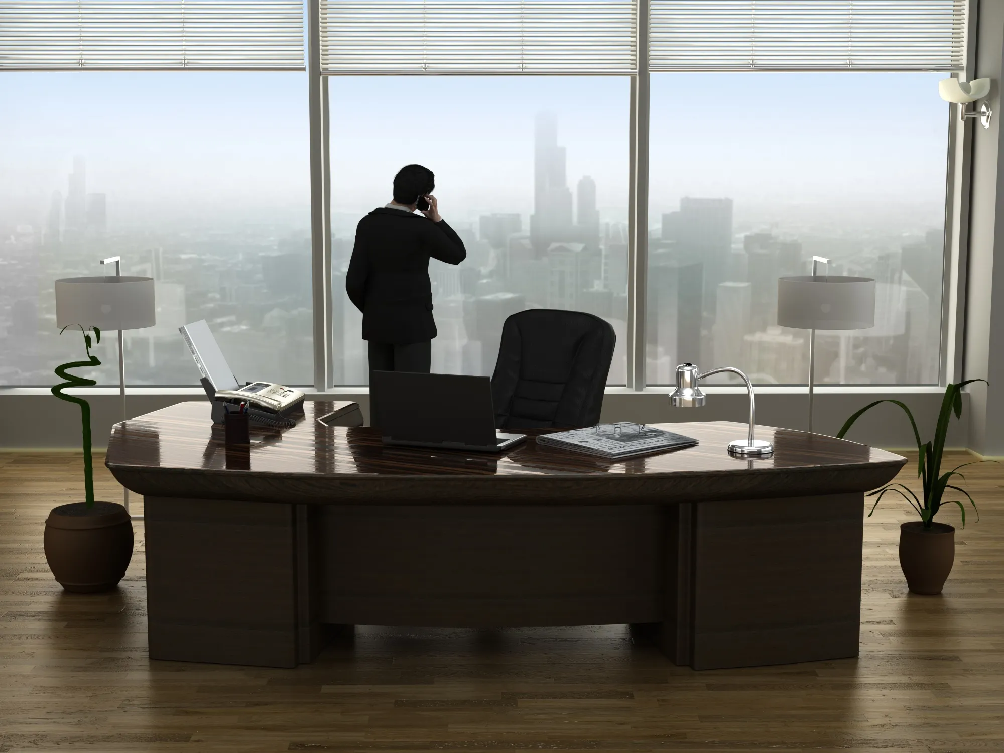 Businessman talking on the phone