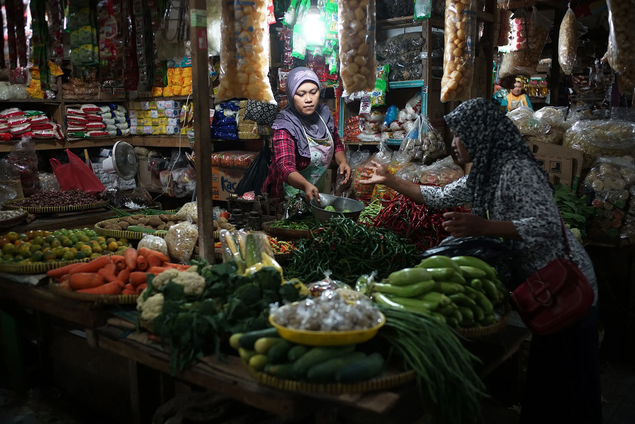 A market in Yogyakarta, Indonesia.
