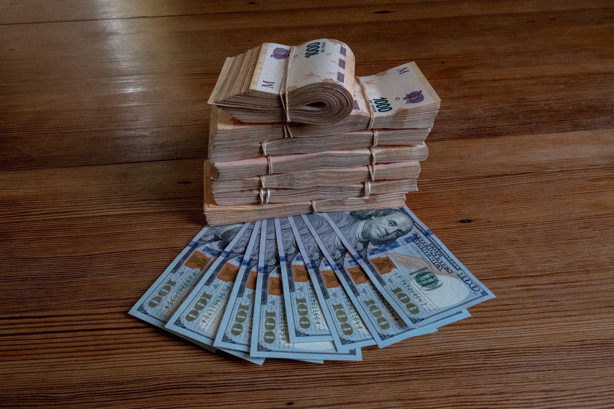 Argentina s Black Market Peso Rate Dollar Blue Tops 1 000 Per Dollar 