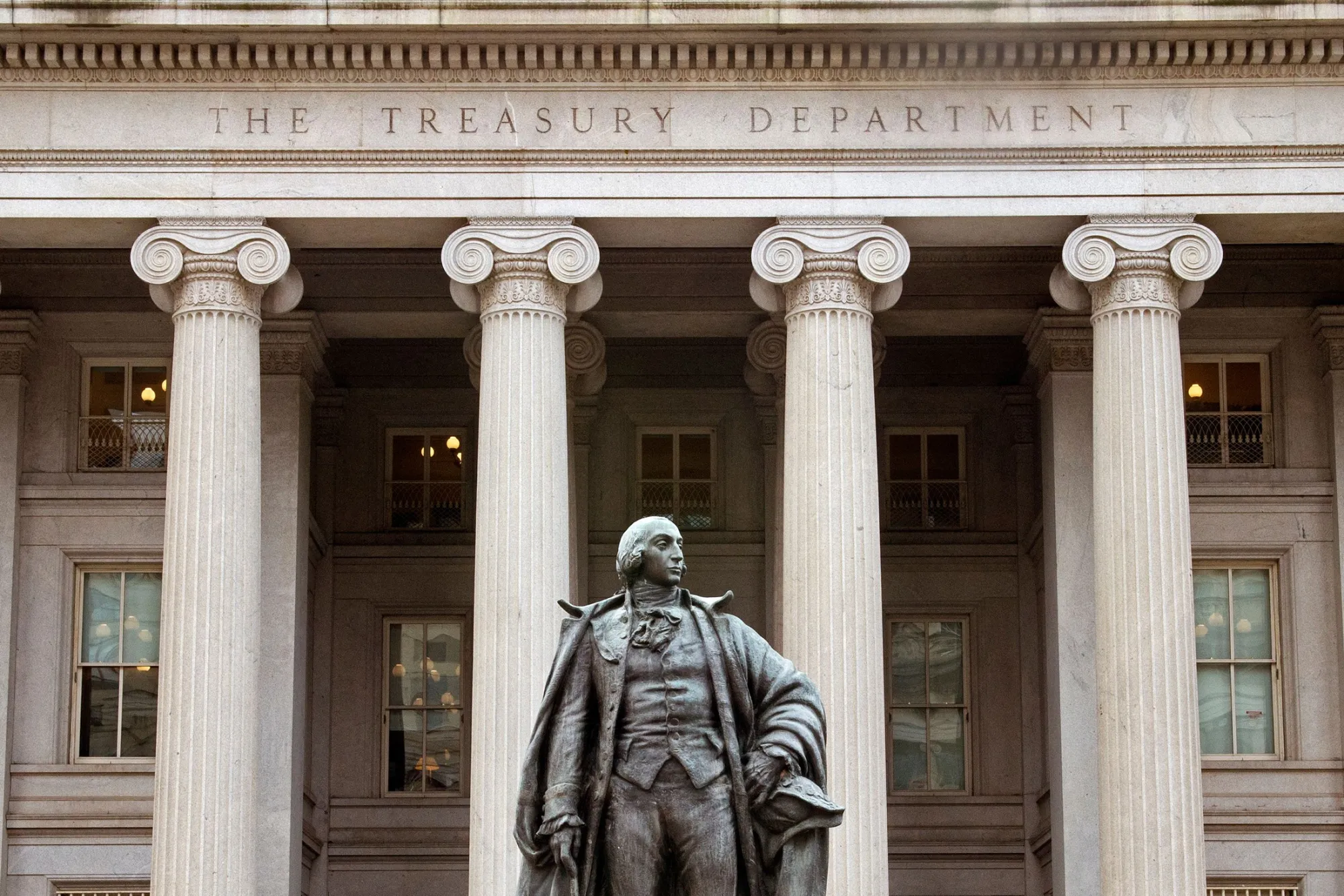 The US Treasury in Washington, DC.