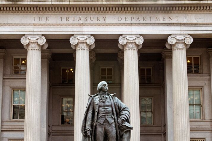 The US Treasury Department building