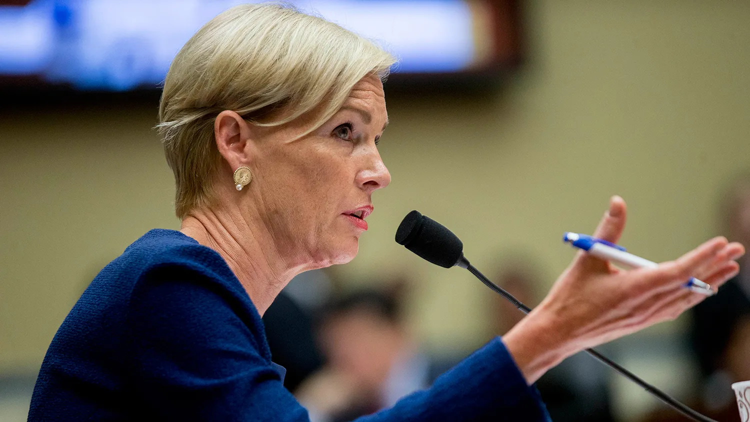 Cecile Richards, president of Planned Parenthood Federation of America Inc., speaks during a House Oversight and Government Reform Committee hearing in Washington on Sept. 29, 2015.
