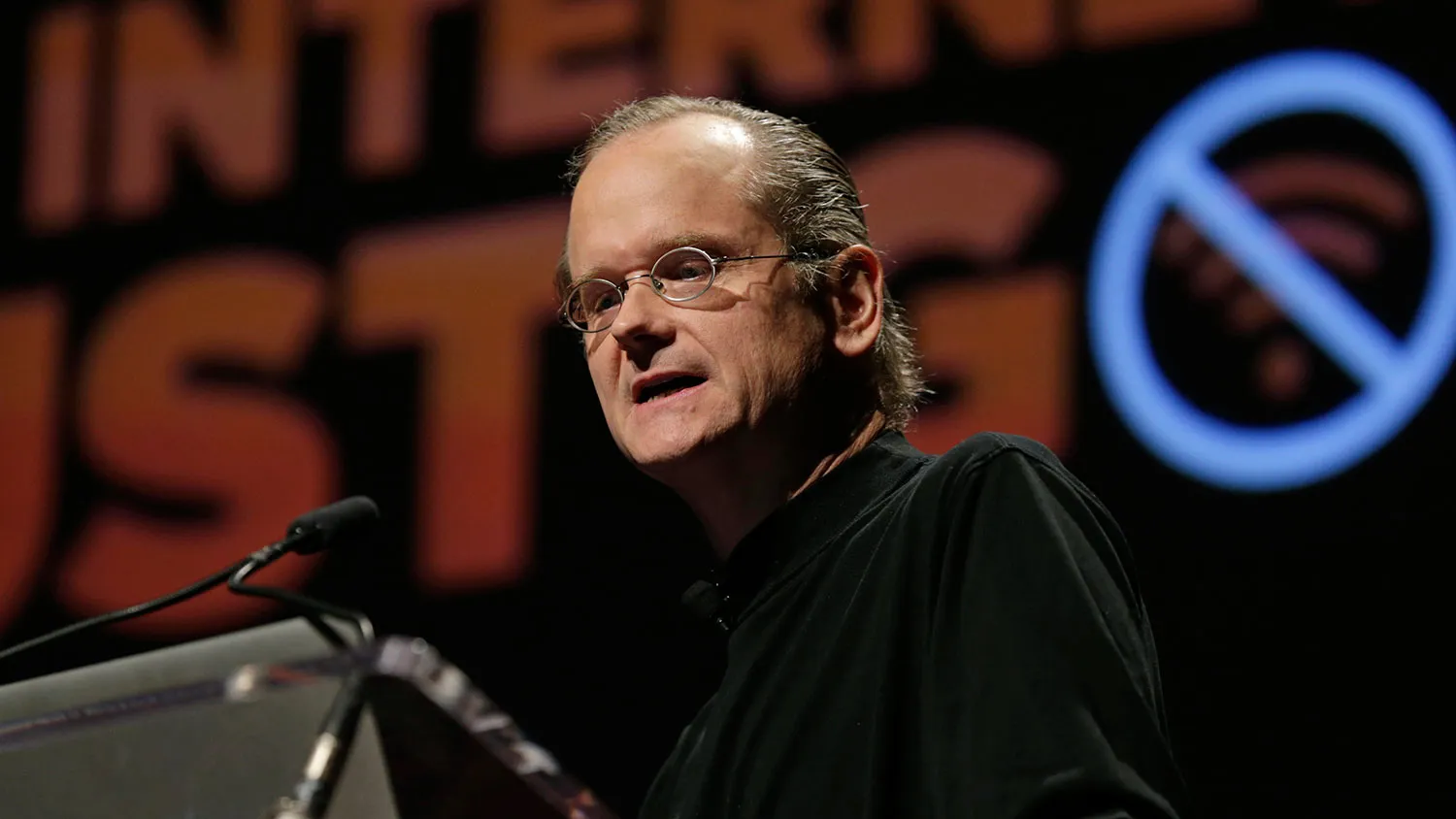 Lawrence Lessig, professor at Harvard Law School, speaks during the 2014 WIRED Business Conference (BizCon) in New York, U.S., on Tuesday, May 13, 2014.

