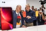Tim Cook and Jony Ive, chief design officer for Apple.
