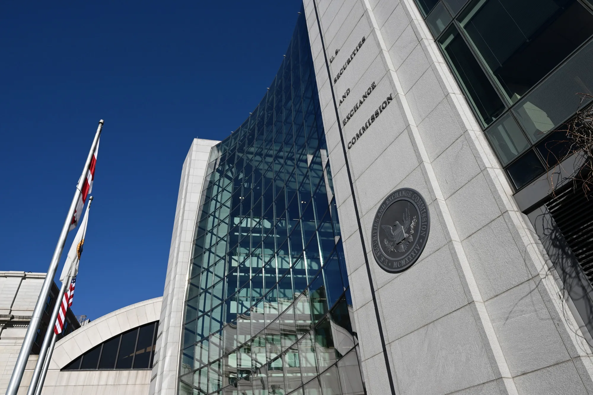 The US Securities and Exchange Commission headquarters in Washington.&nbsp;