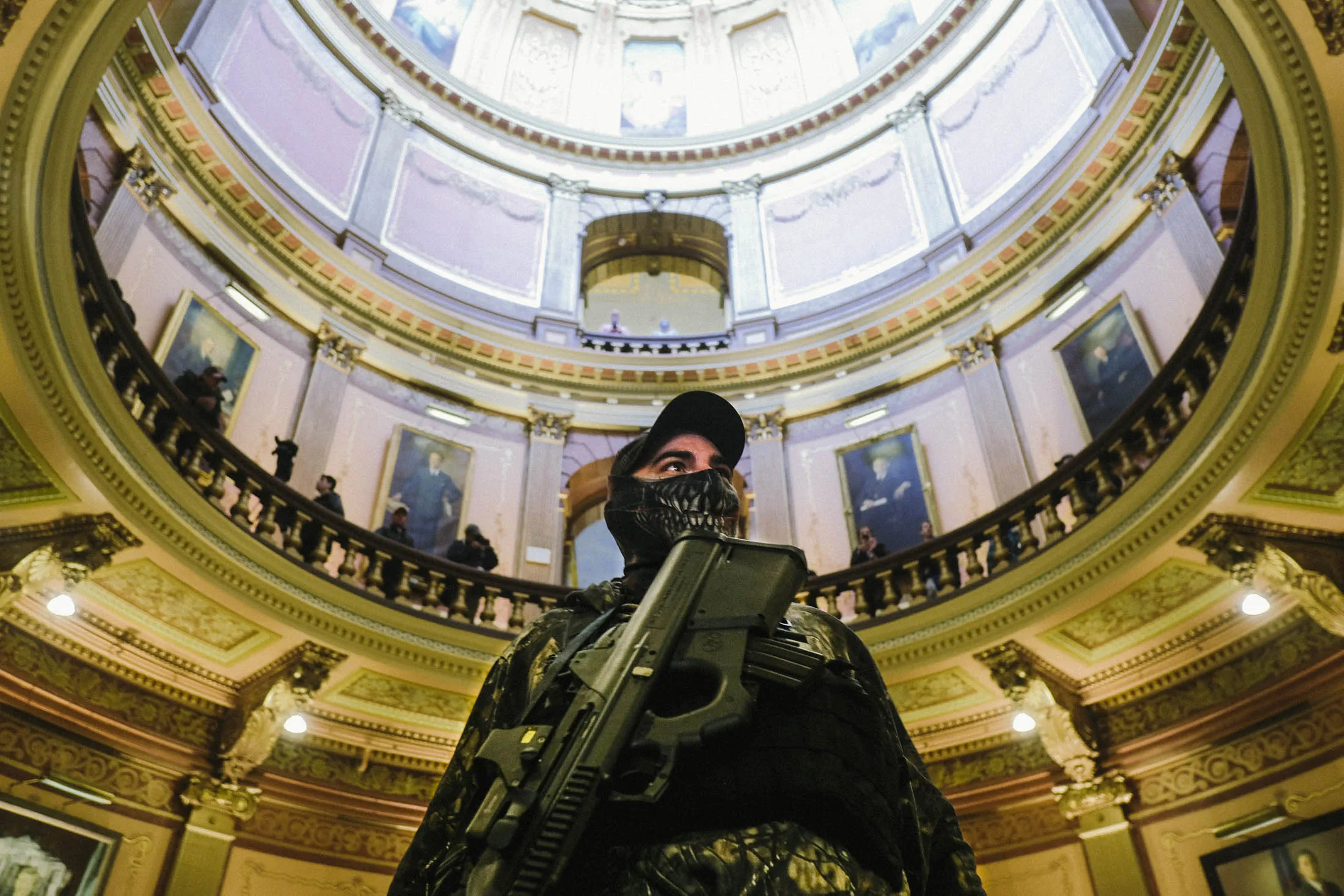 The scene last month in Lansing.