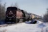 A Canadian Pacific Railway Ltd. train transporting oil leaves Hardisty, Alberta, Canada.