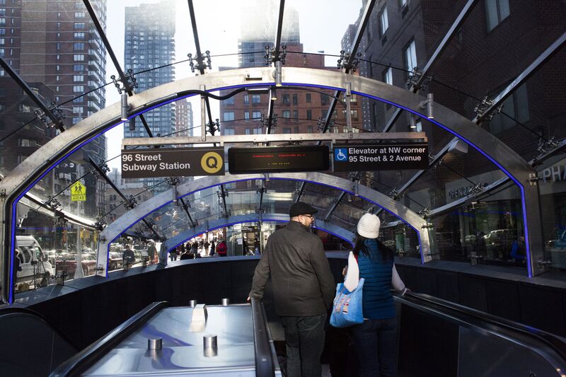 The new 96th Street station on the Second Avenue subway line in New York City in 2017.&nbsp;