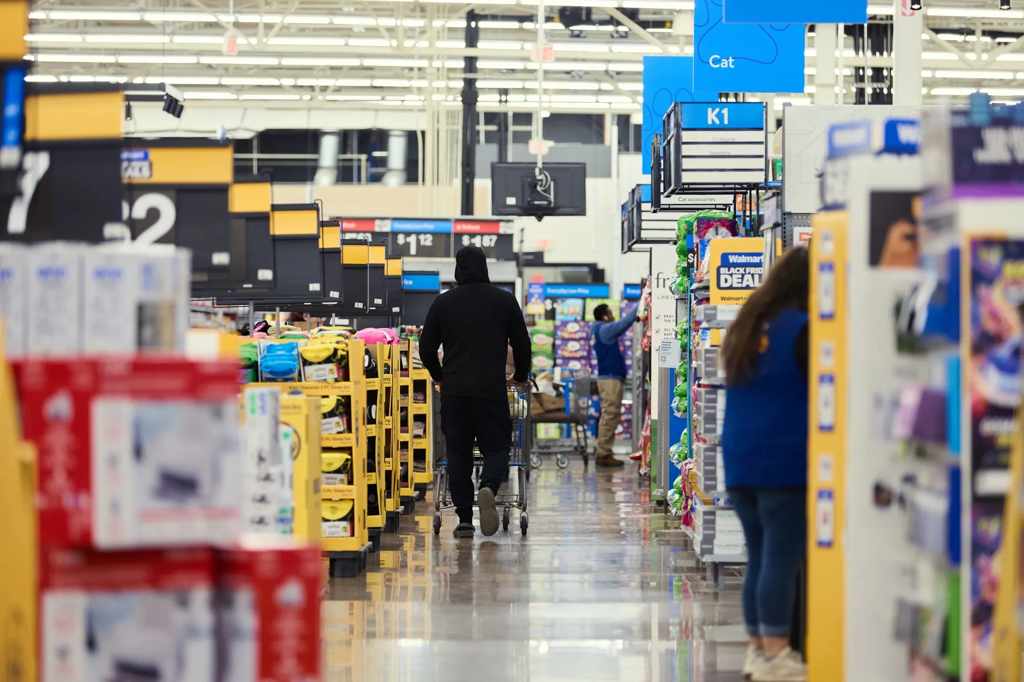 Shoppers at a Walmart store in Columbus, Ohio.