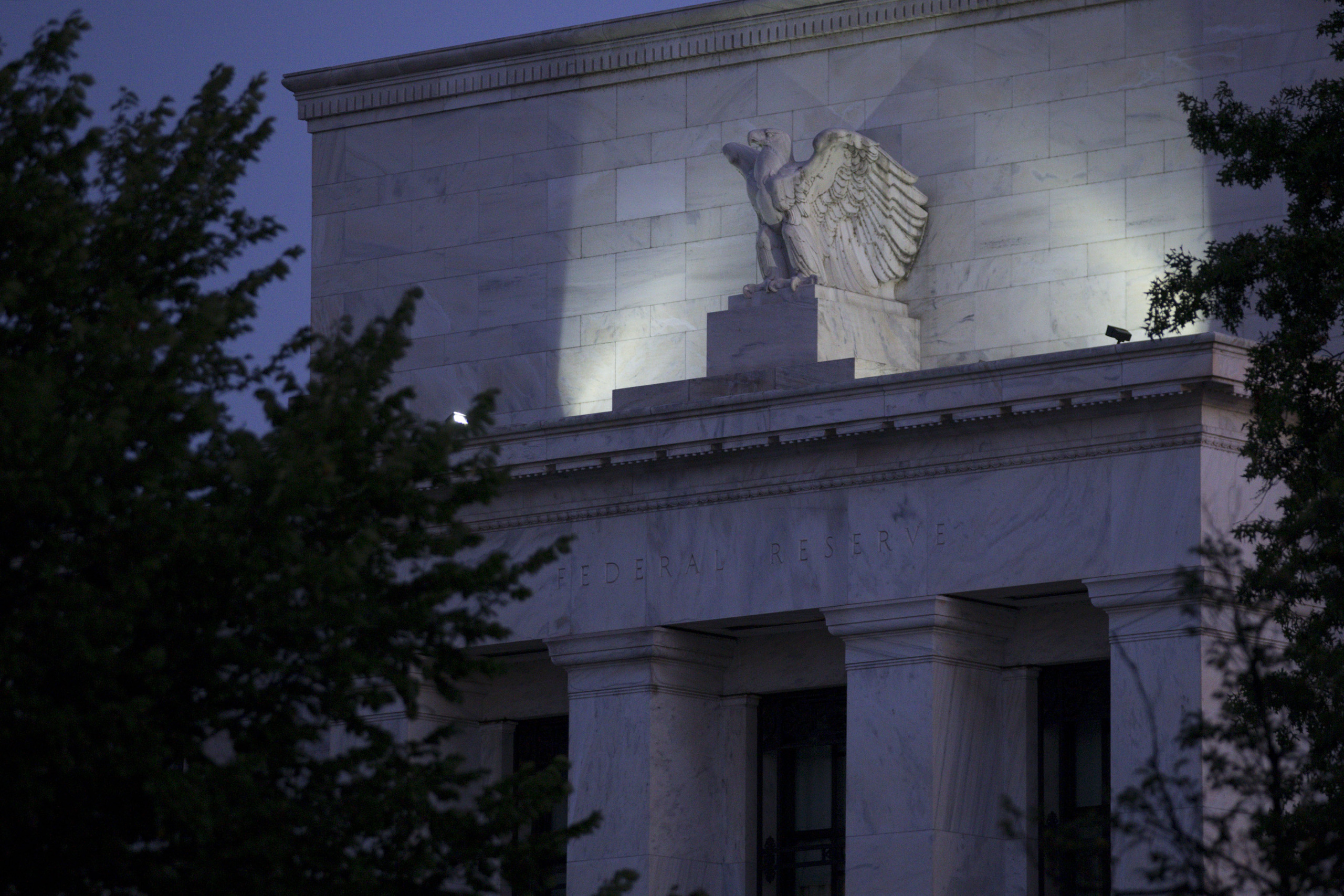 Views Of The Federal Reserve As Bond Market Sees Fed Delaying Rate Increase
