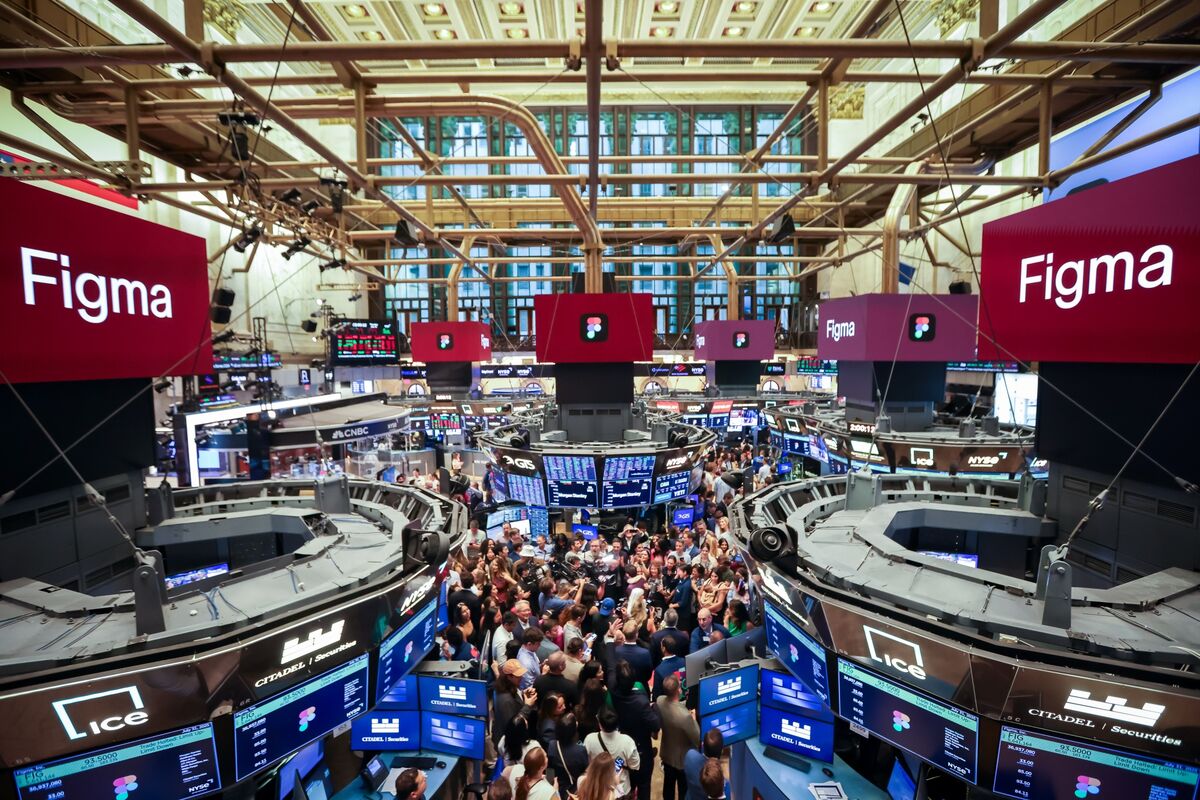 ブルームバーグのニュース記事「米フィグマ株が続伸、一時はＩＰＯ価格の4.3倍も変動大きく」の画像