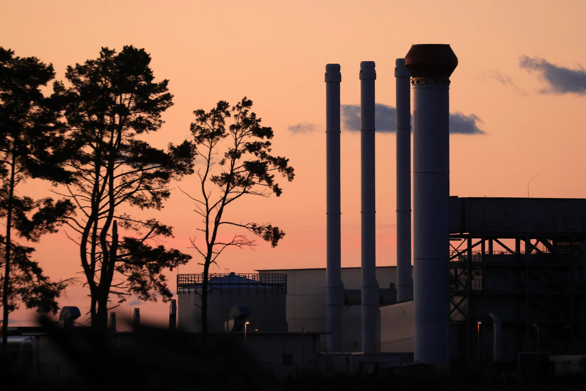 The gas receiving compressor station of the Nord Stream 1 pipeline in Lubmin, Germany.