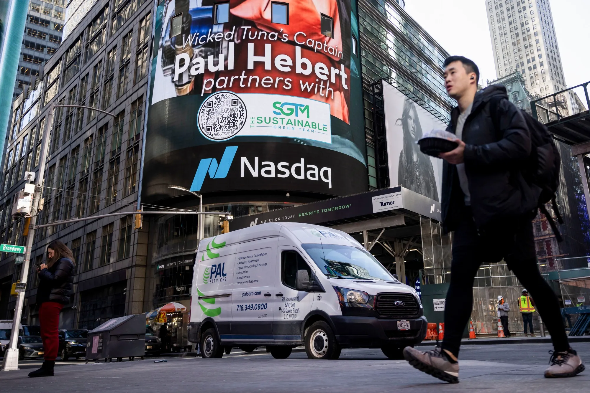 The Nasdaq MarketSite in New York, US.