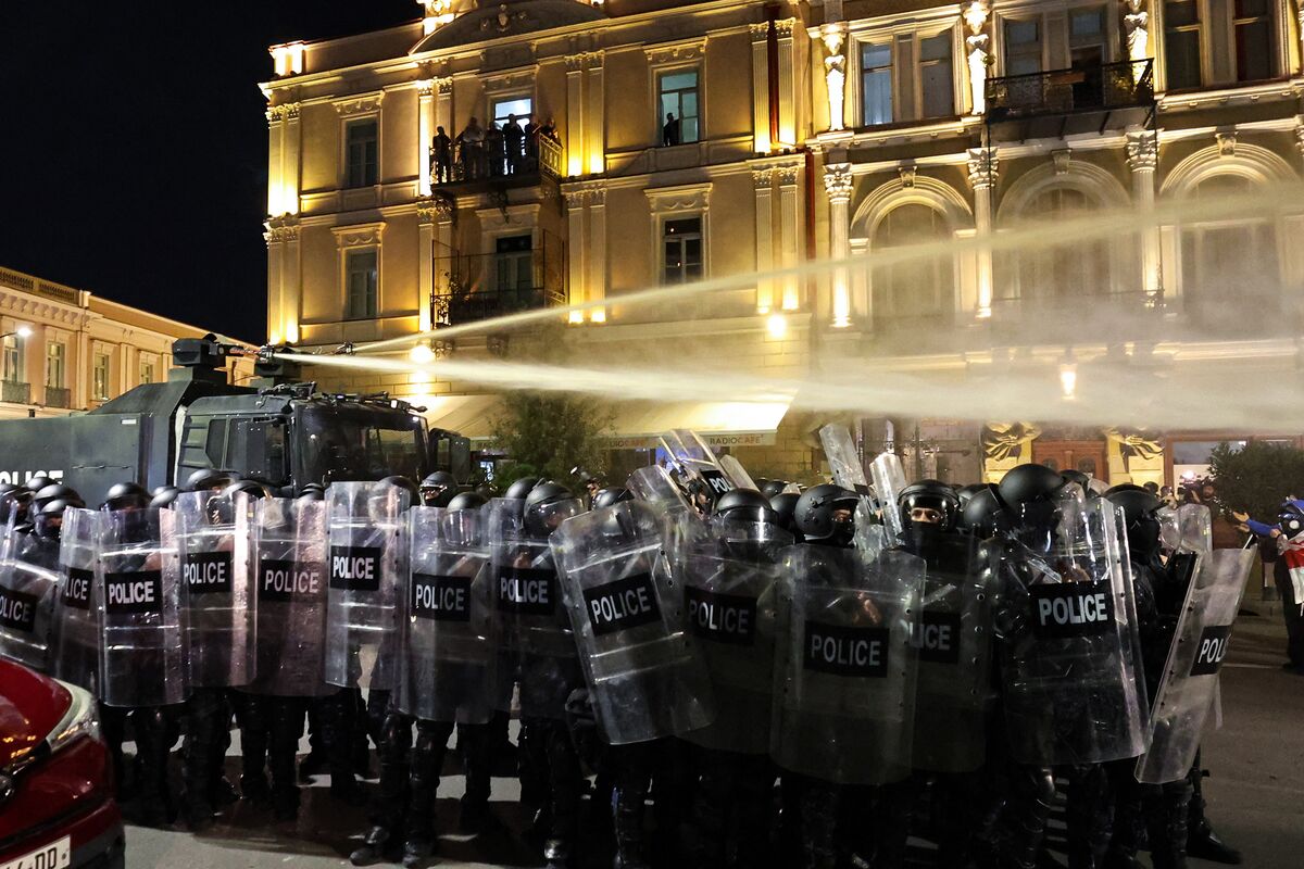 Georgia Riot Police Fire Tear Gas in Clashes With Protesters